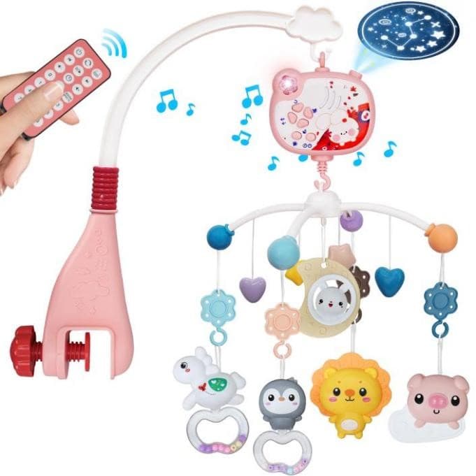 Recalled Youbeien Crib Mobile in pink